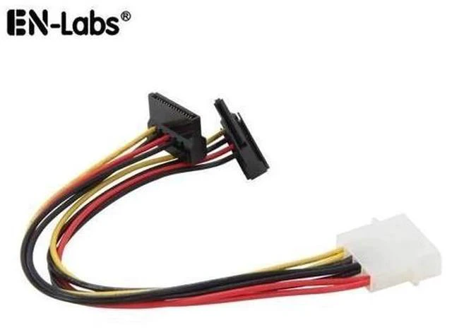 Alt view image 5 of 7 - SATA Adapter Power Cable, 4pin 2 SATA Power Connector Splitter,IDE 4 pin Spliter SATA 90 Degree for Hard Drive SSD