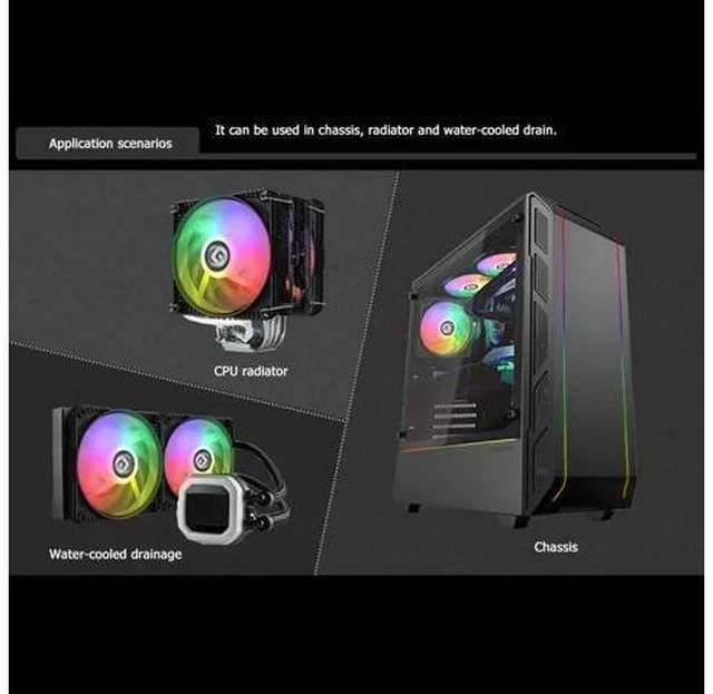 Alt view image 4 of 7 - 120mm/140mm Gorgeous PC Case Cooling Fan DRGB 4Pin PWM Chassis Cooler Computer components and hardware