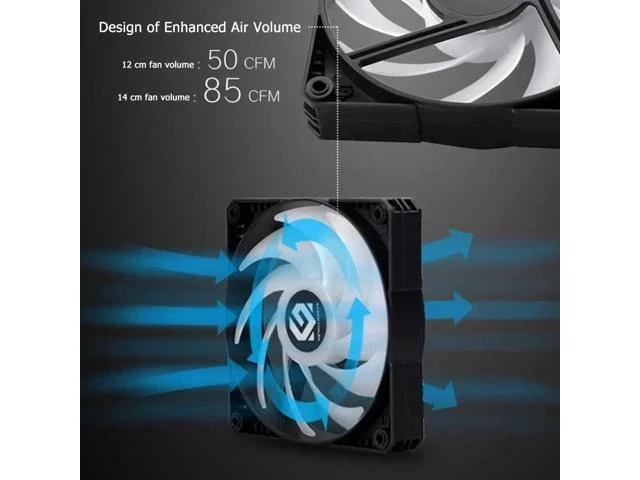 Alt view image 7 of 7 - 120mm/140mm Gorgeous PC Case Cooling Fan DRGB 4Pin PWM Chassis Cooler Computer components and hardware