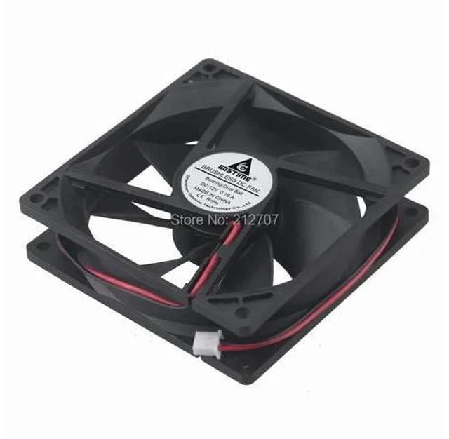 Alt view image 3 of 7 - 92mm x 25mm DC 12V 2Pin Ball Bearing Computer Cooling Fan for PC Case CPU Cooler