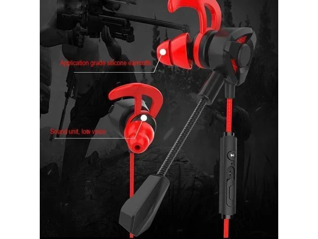 Alt view image 7 of 7 - Wired Earbuds Sport In Ear Earphones Gaming Headphone with Microphone Ear Piece for Mobile Phone PC Headset Gamer