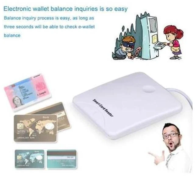 Alt view image 2 of 5 - USB Smart Chip Card IC Credit Card Reader Encoder Writer with SIM Slot for Windows for 2000 XP or Mac OS X Linux