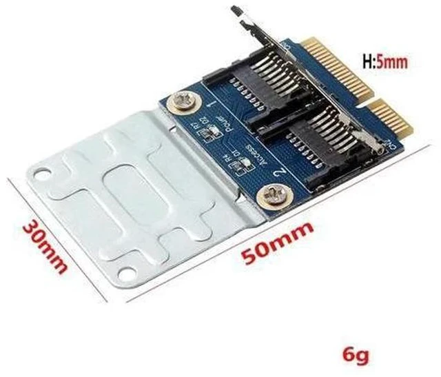 Alt view image 3 of 7 - Micro-Sd Tf To Mini Pci Express Memory Card Reader Adapter Converter Card for Laptop