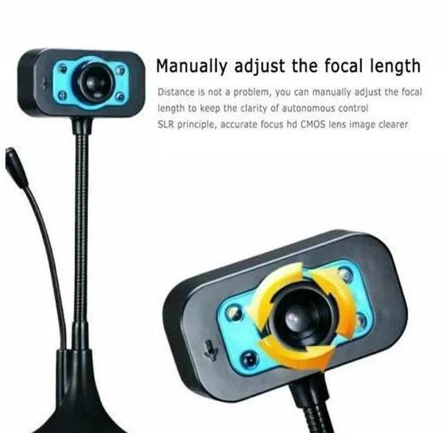 Alt view image 3 of 7 - HD Webcam Video Webcam USB Camera Built-in Microphone Video Teaching Live With Mic HD LED Web Camera MIC