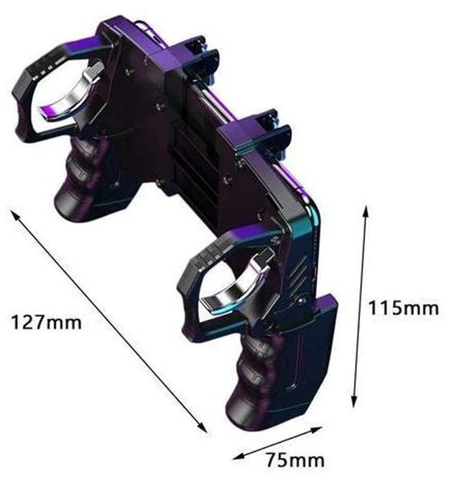 Alt view image 2 of 7 - Mobile Trigger Controller Control For Mobile Phone Game L1 R1 Shooter Triggers Fire Button For iPhone Android Phone Gamepad