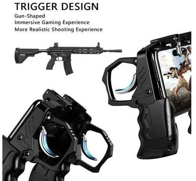 Alt view image 5 of 7 - Mobile Trigger Controller Control For Mobile Phone Game L1 R1 Shooter Triggers Fire Button For iPhone Android Phone Gamepad