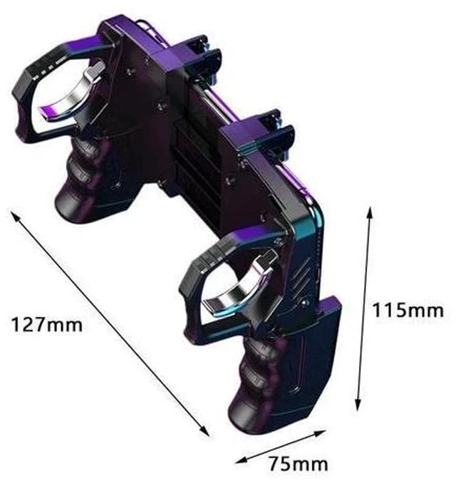 Alt view image 7 of 7 - Mobile Trigger Controller Control For Mobile Phone Game L1 R1 Shooter Triggers Fire Button For iPhone Android Phone Gamepad