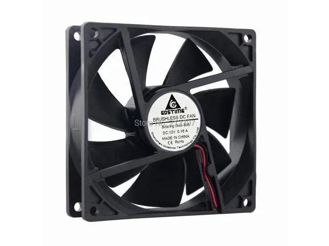 Alt view image 6 of 7 - 92mm x 25mm DC 12V 2Pin Ball Bearing Computer Cooling Fan for PC Case CPU Cooler