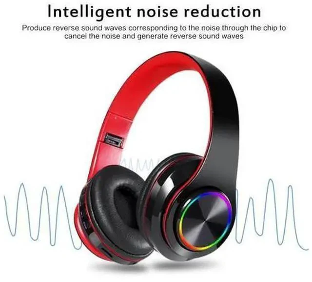 Alt view image 3 of 7 - Colorful Light Bluetooth 5.0 Wireless Headsets Gaming Sports HIFI Stereo Sound Noise Reduction terproof Headphones Earbuds