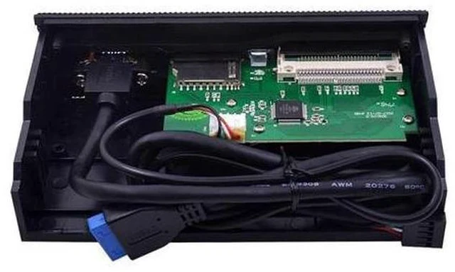 Alt view image 3 of 3 - Multifunctional All in One Front Panel USB 3.0 MS M2 CF XD TF SD Card Reader 5.25" Media Dashboard for PC Desktop CD-ROM