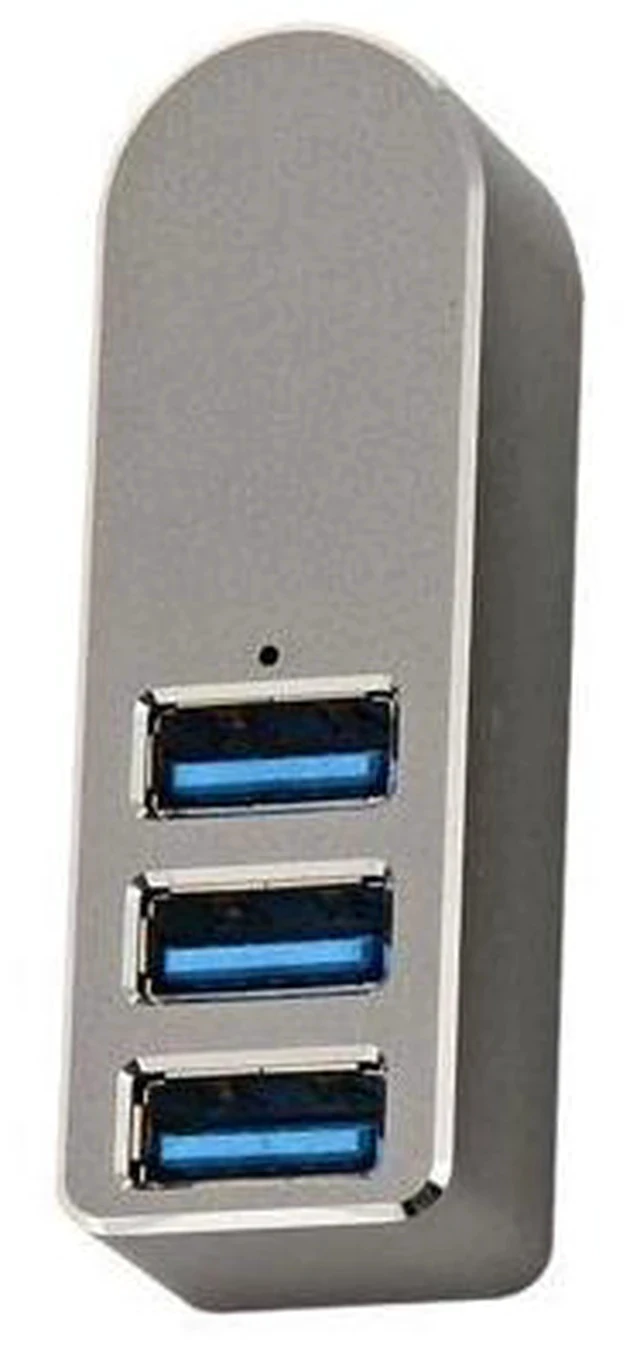 Alt view image 4 of 5 - Speed Aluminum Alloy Mini 3 Port USB 3.0 Hub Rotate USB Splitter Adapter for PC Laptop