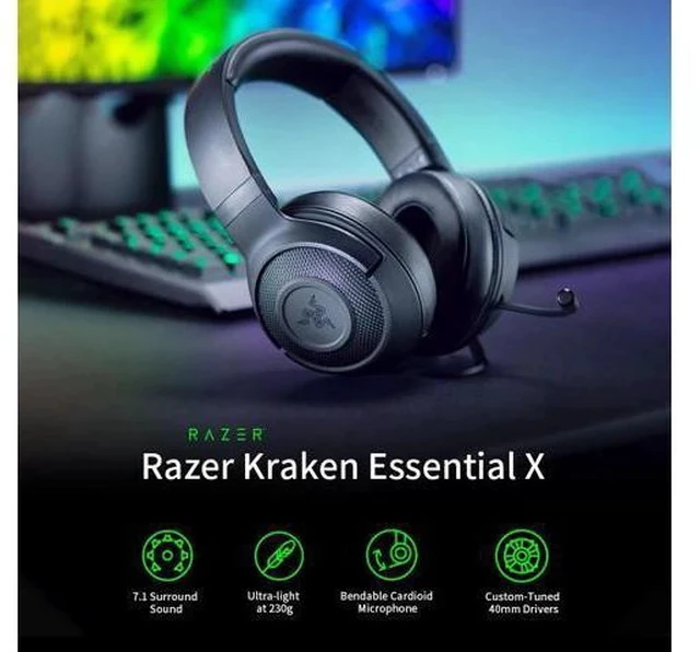 Alt view image 5 of 7 - Upgraded Kraken X Ultralight Headphone With Mic DeathAdder Essential 6400DPI Gaming Mouse for PC/Laptop/Phone Gamer