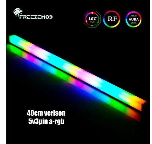 Alt view image 4 of 5 - RGB LED Strip ARGB Soft Light Cable 5V3Pin/12V4PIN AURA Water Cooler Custom MOD Chassis Magnetic Lamp PC Decoration