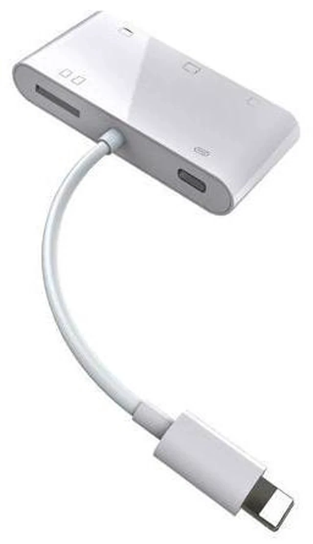 Alt view image 3 of 4 - 6in1 SD TF SDHC CF XD M2 Card Reader Charging Adapter for IPhone X XS MAX XR 11 Pro Max 12 13 5 5S 6 7 8 Plus For iPad