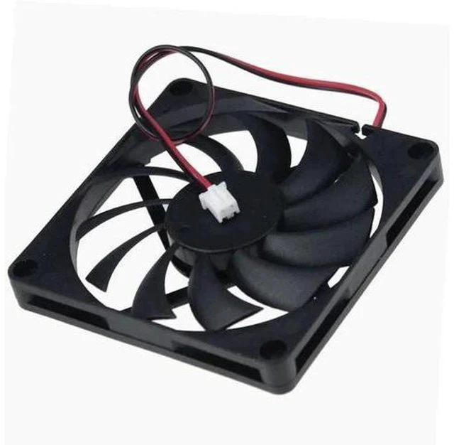 Alt view image 3 of 7 - 2 Pcs Cooler 80mm 5V 12V 24V 2 Pin Connector 8010 8cm Ball Bearing 80x80x10mm Brushless Cooling Fan for PC Computer Case