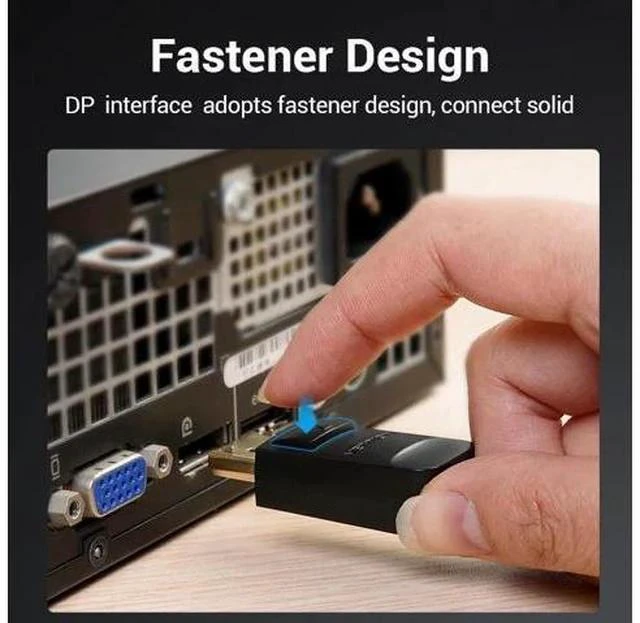 Alt view image 5 of 7 - Displayport to VGA Cable 1080P DP to VGA Converter Male to Male for Laptop Projector Monitor Display Port to VGA Adapter
