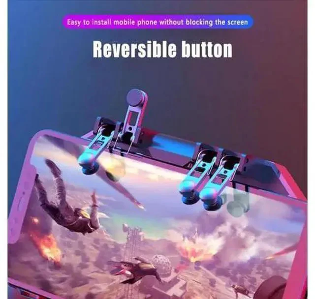 Alt view image 3 of 5 - SIX Finger Gamepad Control For Mobile Game For Android IOS Smartphone Cooling Fan Gamepad Controller With 1200mAh