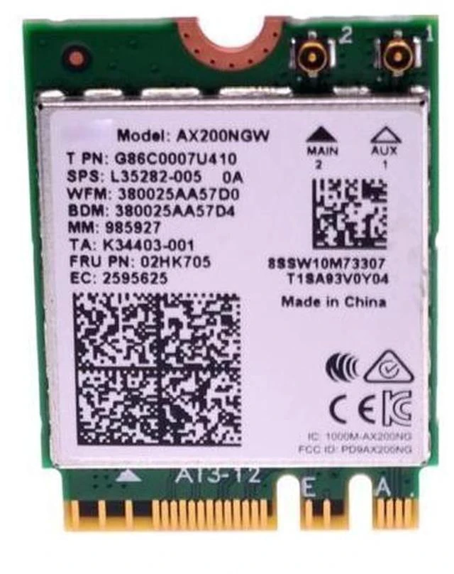 Main image of 802.11ac 802.11ax 2.4Gbps Wireless M2 NGFF Mini PCI-e WiFi Adapter+ Bluetooth 5.0 WLAN Card for Intel Wi-Fi 6 AX200