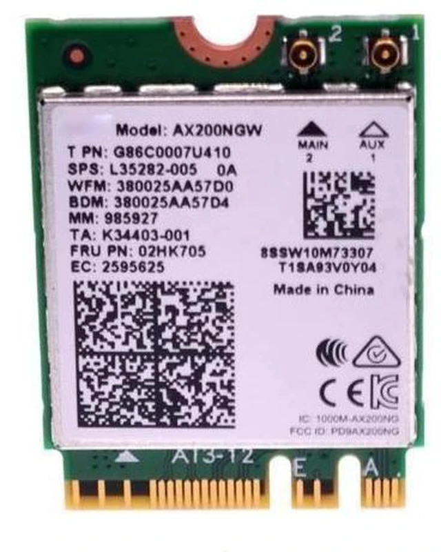 Alt view image 7 of 7 - 802.11ac 802.11ax 2.4Gbps Wireless M2 NGFF Mini PCI-e WiFi Adapter+ Bluetooth 5.0 WLAN Card for Intel Wi-Fi 6 AX200