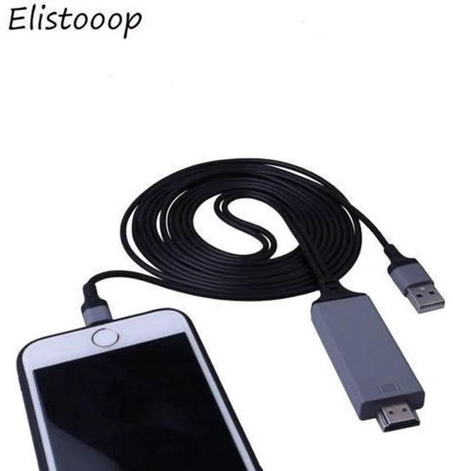 Alt view image 4 of 7 - Cable lighting to AV/HDTV TV 8 Pin Adapter For iPhone 11 XR 8 8 plus 7 7 Plus 6 6s For Lighting Cable