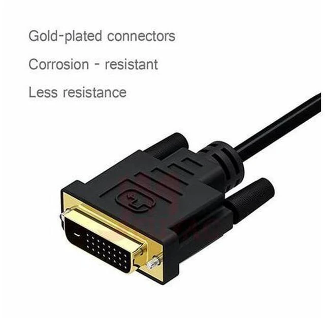 Alt view image 5 of 7 - DVI to VGA converter HD 1080P DVI 24+1 25-pin to VGA adapter cable for TV PC monitor DVI-D to VGA