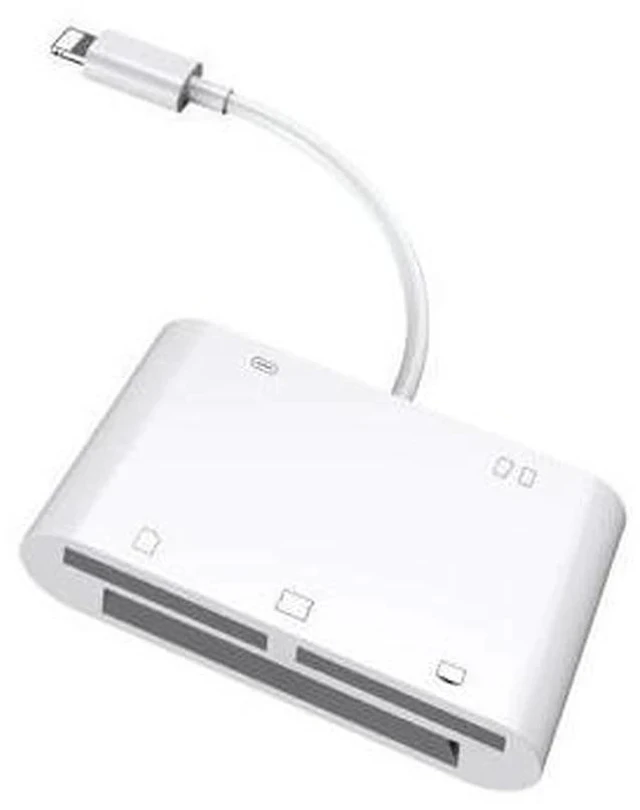 Alt view image 3 of 5 - 6 in 1 SD TF SDHC CF XD M2 Card Reader Charging Adapter for IPhone XS MAX XR 3 in 1 SD TF CF Card Reader for IPhone X 5S 6 7 8P