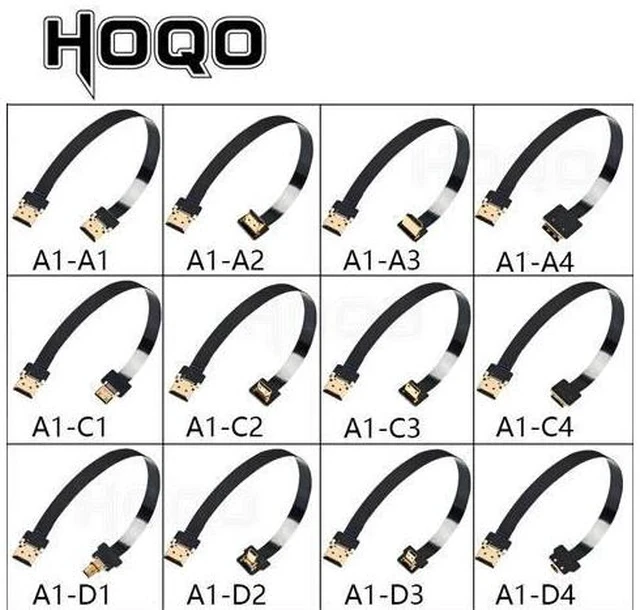 Alt view image 5 of 5 - , Ribbon Cable 90 Degree Mini/Micro to Standard PCB Connectors 20pin fpv micro 5cm