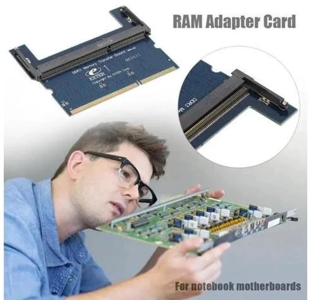 Alt view image 2 of 4 - DDR2/DDR3 Laptop SO DIMM to Desktop DIMM Adapter Memory RAM Adapter Card Computer Component Accessory Add On Cards