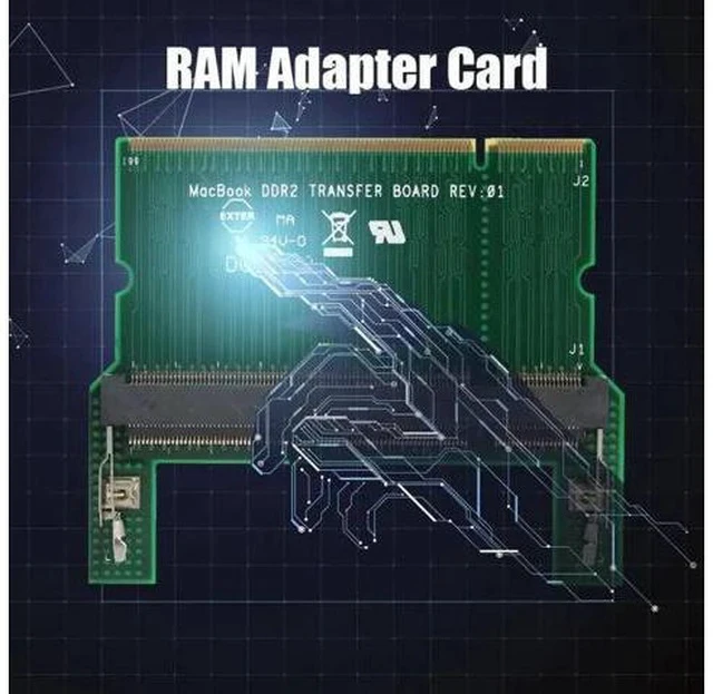 Alt view image 3 of 4 - DDR2/DDR3 Laptop SO DIMM to Desktop DIMM Adapter Memory RAM Adapter Card Computer Component Accessory Add On Cards