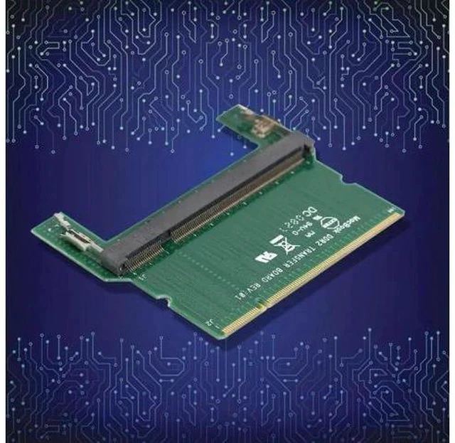 Alt view image 4 of 4 - DDR2/DDR3 Laptop SO DIMM to Desktop DIMM Adapter Memory RAM Adapter Card Computer Component Accessory Add On Cards