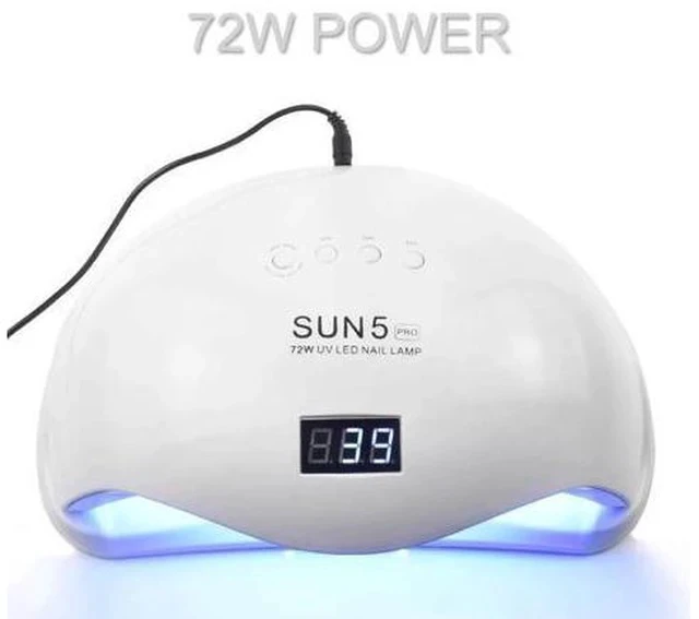 Alt view image 5 of 5 - 72W SUN5 Pro UV Lamp LED Nail Lamp Nail Dryer For All Gels Polish Sun Light Infrared Sensing 10/30/60s Timer Smart For Manicure