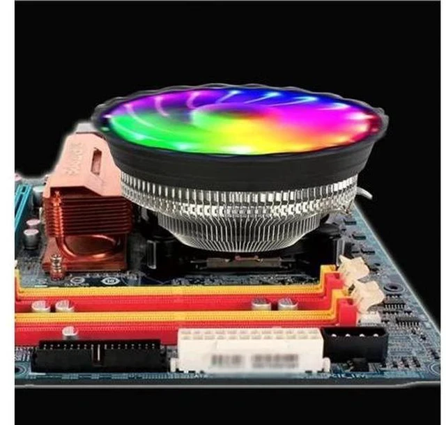 Main image of Noise Radiator Home Cooling Fan Desktop Computer Accessories Air Heatsink Office Stable RGB Luminous CPU Cooler For Intel