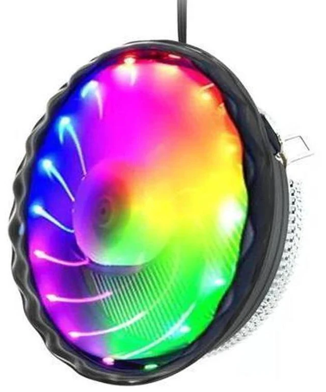 Alt view image 4 of 5 - Noise Radiator Home Cooling Fan Desktop Computer Accessories Air Heatsink Office Stable RGB Luminous CPU Cooler For Intel