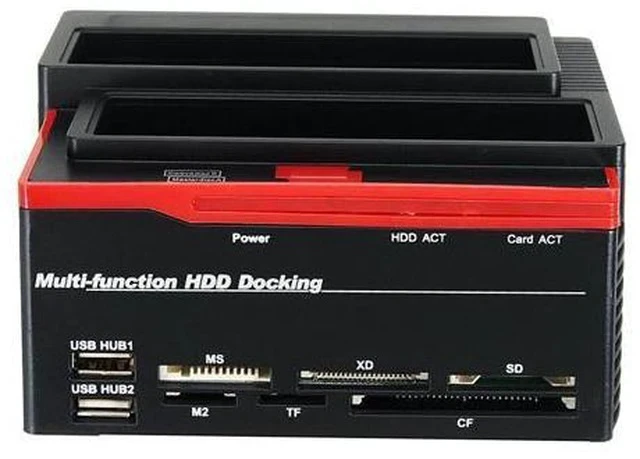 Main image of 2.5 Inch/3.5 Inch USB 3.0 to 2 SATA 1 IDE HDD Hard Drive Docking Station Drive Disk Clone Card Reader USB3.0 M2 TF SD S