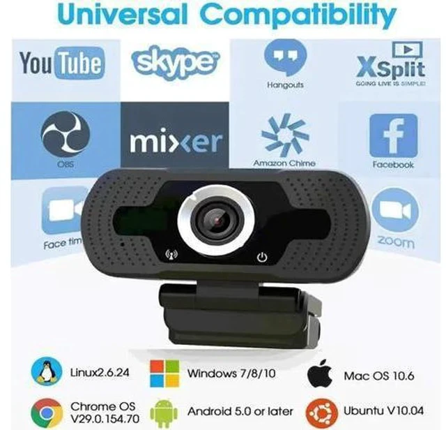 Alt view image 2 of 7 - HD Webcam Web Camera 1080P Webcam Camera With Microphone, For PC Laptop Desktop USB Webcams, Computer Camera Net Lesson Equip