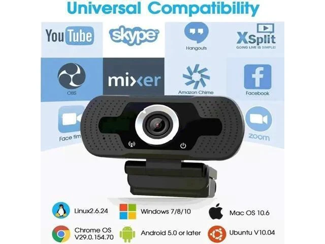 Alt view image 7 of 7 - HD Webcam Web Camera 1080P Webcam Camera With Microphone, For PC Laptop Desktop USB Webcams, Computer Camera Net Lesson Equip