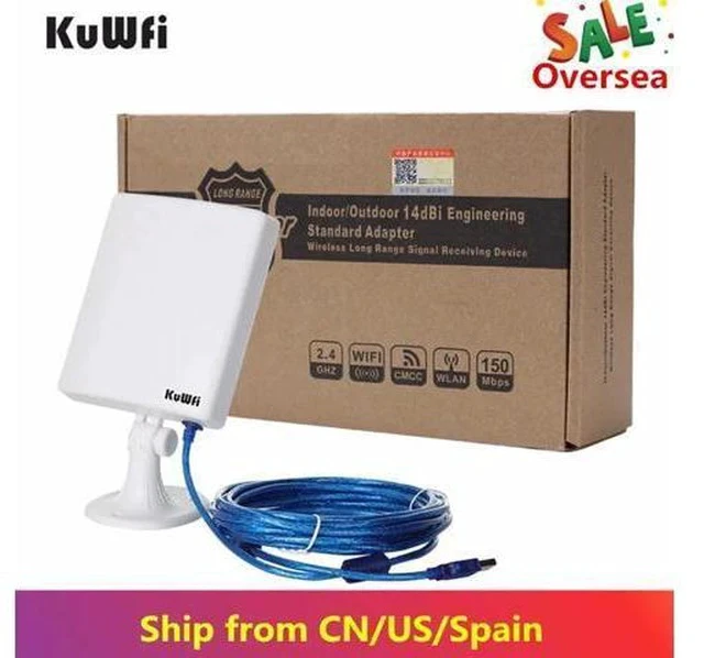 Alt view image 3 of 7 - 2.4G WiFi USB Adapter 150Mbps Long Distance Wifi Antenna High Power Wireless Network Card Desktop Wifi Receiver With 5m Cable