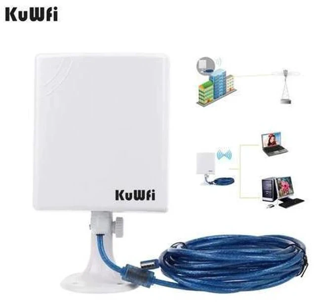 Alt view image 6 of 7 - 2.4G WiFi USB Adapter 150Mbps Long Distance Wifi Antenna High Power Wireless Network Card Desktop Wifi Receiver With 5m Cable