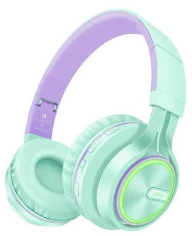 Main image of Headphones LED Light HiFi Stereo Bluetooth Headphones Over Ear with Mic Foldable Wired/TF Headsets for PC TV Phone