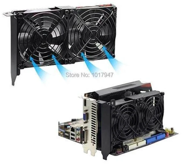 Alt view image 2 of 5 - 8CM 9CM Universal Desktop Computer VGA Cooler Partner Ultra Quiet 80MM 90MM Chassis PCI Graphics Card Cooling Fan Companion