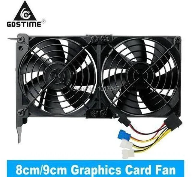 Main image of 8CM 9CM Universal Desktop Computer VGA Cooler Partner Ultra Quiet 80MM 90MM Chassis PCI Graphics Card Cooling Fan Companion