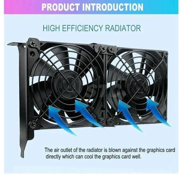 Alt view image 3 of 5 - 8CM 9CM Universal Desktop Computer VGA Cooler Partner Ultra Quiet 80MM 90MM Chassis PCI Graphics Card Cooling Fan Companion