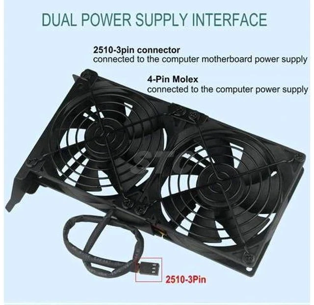 Alt view image 5 of 5 - 8CM 9CM Universal Desktop Computer VGA Cooler Partner Ultra Quiet 80MM 90MM Chassis PCI Graphics Card Cooling Fan Companion