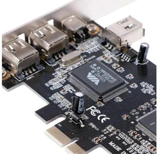 Main image of 1X IEEE 1394A 4 Port(3+1) Firewire Card Adapter 6-4 Pin Cable For Desktop PC