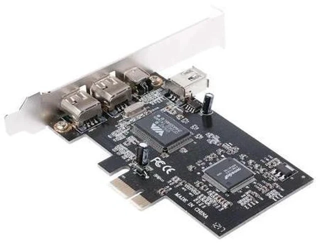 Alt view image 4 of 5 - 1X IEEE 1394A 4 Port(3+1) Firewire Card Adapter 6-4 Pin Cable For Desktop PC