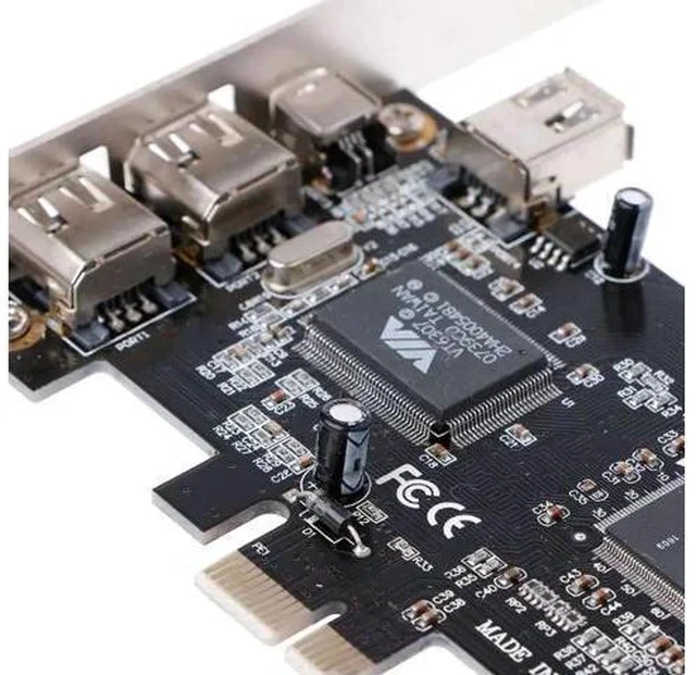 Alt view image 5 of 5 - 1X IEEE 1394A 4 Port(3+1) Firewire Card Adapter 6-4 Pin Cable For Desktop PC
