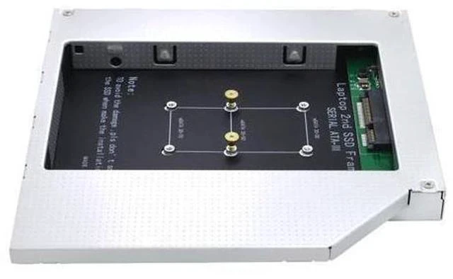 Alt view image 7 of 7 - 12.7mm Caddy MSATA 2nd HDD SSD Hard Drive Disk to SATA 3 Enclosure Adapter For Laptop DVD-ROM Optibay Aluminium Case Box