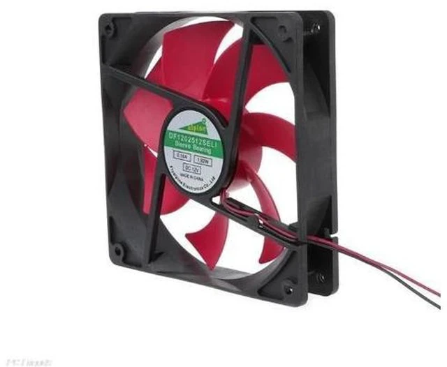 Alt view image 2 of 7 - 12025 120mm DC12V 0.2A 2 Pin Connector Cooling Fan for Computer Box CPU Cooler Radiator