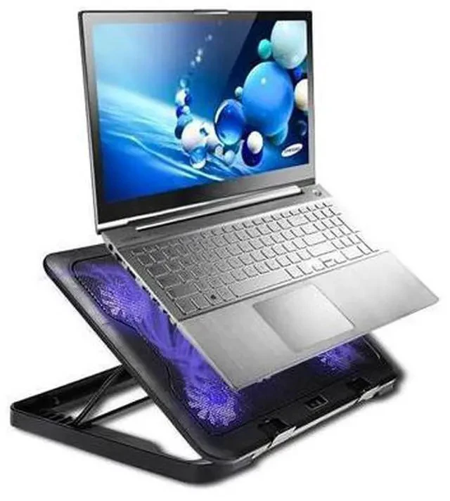 Alt view image 2 of 5 - Laptop Cooler 2 USB Ports And 5 Cooling Fans LED USB Laptop Cooling Pad Notebook Stand for Laptop PC 7-17inch