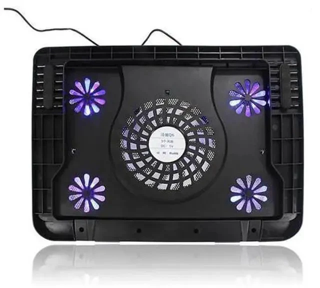 Alt view image 3 of 5 - Laptop Cooler 2 USB Ports And 5 Cooling Fans LED USB Laptop Cooling Pad Notebook Stand for Laptop PC 7-17inch
